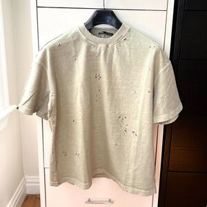 Zara Men's Oversized Distressed T-shirt